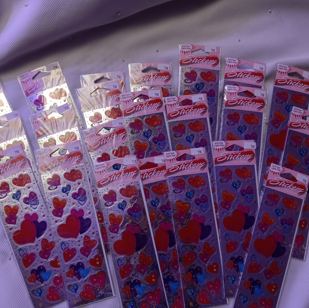 Lot - Heart stickers